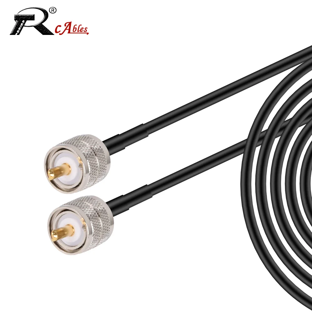 

RG58 Coaxial Cable UHF Male to UHF Male Connector 50ohm RF Adapter 30CM/50CM/1M/2M/5M/10M Extension Cable for Ham Radio