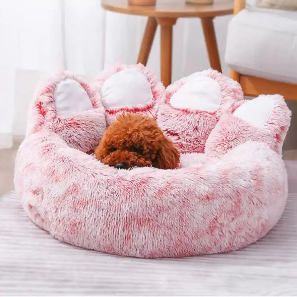 

Soft Paw Shaped Pet Nest Fluffy Plush Paw-shaped Pet Bed for Cats Dogs Warm Comfortable Anti-slip Nest for Pet Supplies Pet Nest