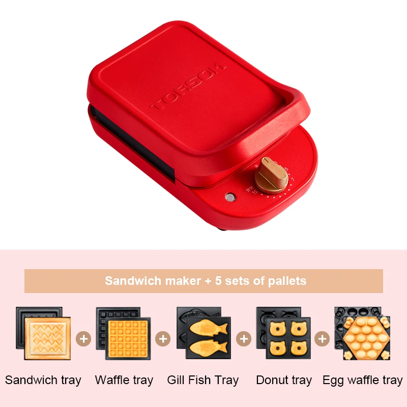 Red with 5 Plates