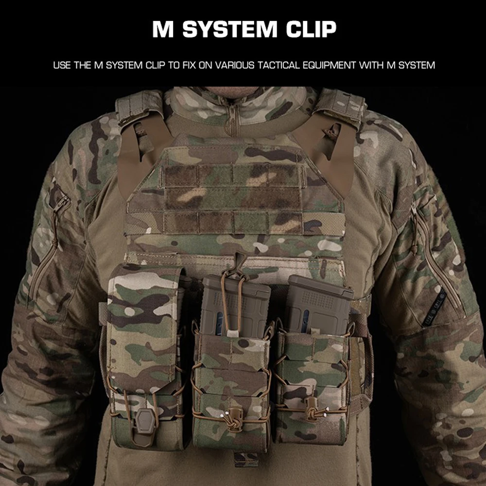 

Tactical Molle 5.56 7.62 Magazine Pouch for AR15 M4 Mag Hunting Mag Pouch Quick Release TPR Airsoft MAG Pouches Gen 2th