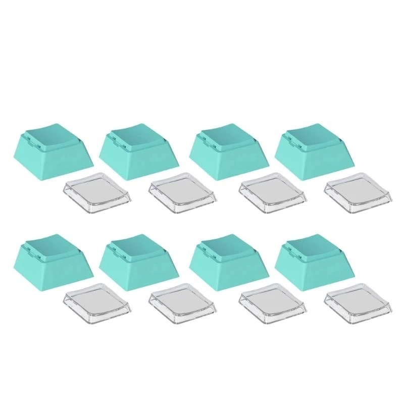  8pcs PBT Blank Keycap Cheey Profile PBT+PC 1U Keycaps for Mechanical Keyboards