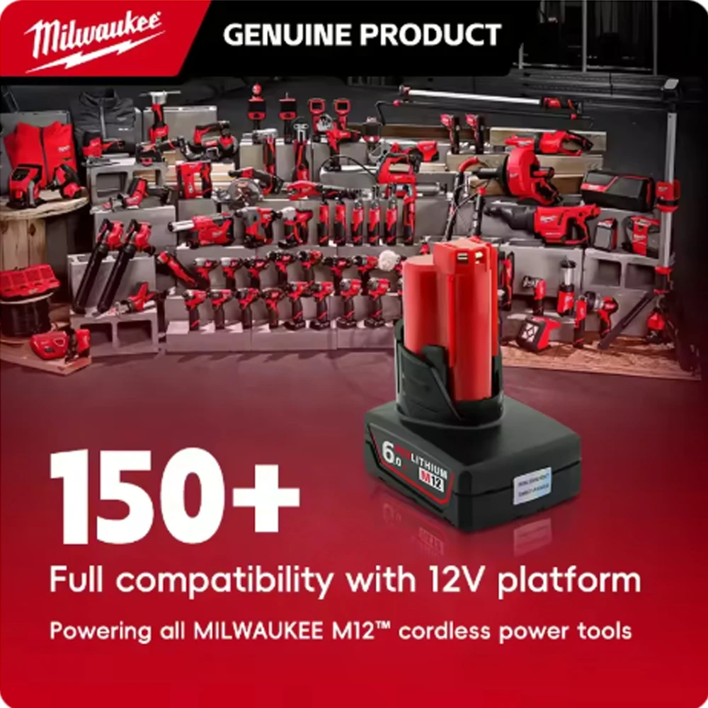 

Milwaukee M12B6 12V 6.0Ah REDLITHIUM™ Battery – Built for Cold, Durable & Long-Lasting Power on Jobsites