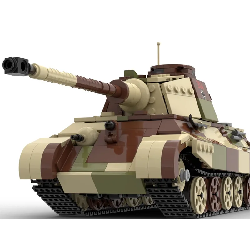 World 2 Tiger II Heavy‑Tank Building Blocks Set Highly‑Detailed Historical Military Replica Model Wargame Toy for Hobbyists