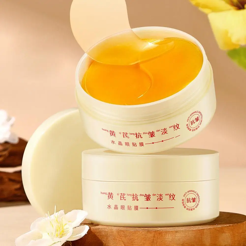 60pcs Astragalus Eye Mask Tender Smooth Skin Moisturizing Reduce Fine Lines Tighten Around Eyes Improve Dark Circles
