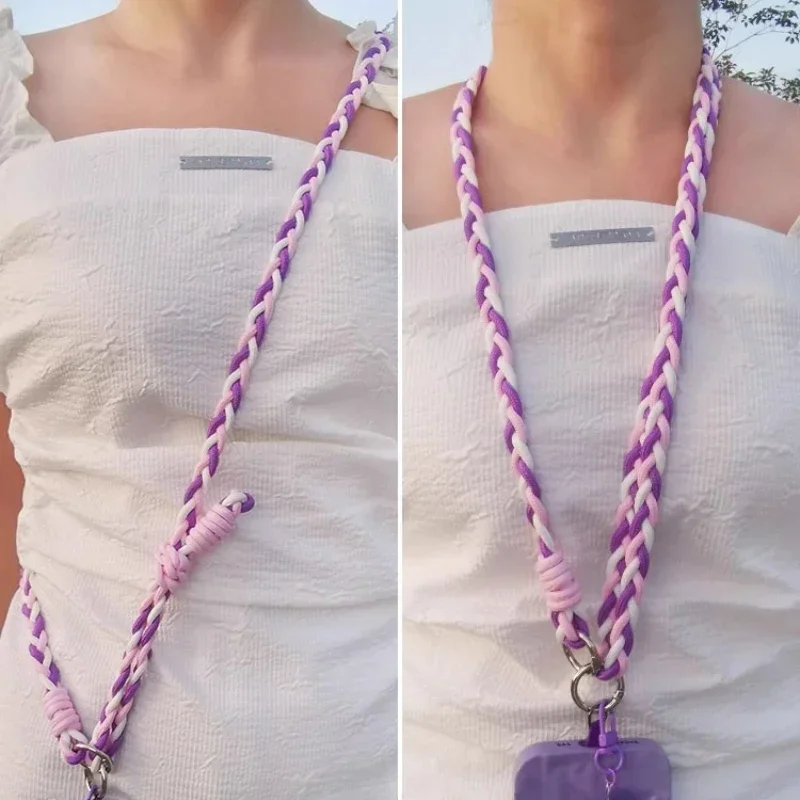 

Mobile Phone Lanyard Long Crossbody Adjustable Neck Hanging Thick Female Minimalist Lanyard Mobile Phone Charm Keychain Strap