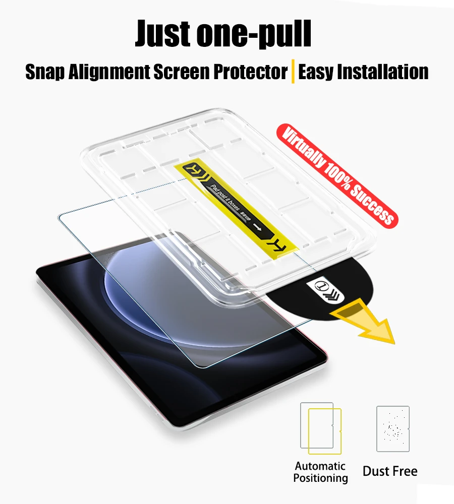 Gehärteter Glas-Displayschutz für Samsung Galaxy Tab S7 S9 Fe Plus S8 Ultra Tab S6 Lite A8 A11 Plus A9 Folie Einfache Installation – Detail 4