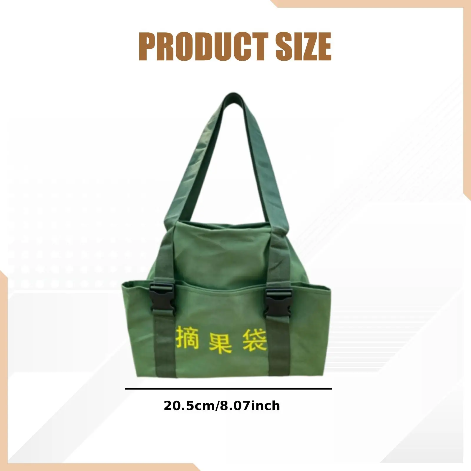 Fruit Picking Bag Pouch Waterproof Orchard Tool Storage Apron for Agriculture and Outdoor Harvesting
