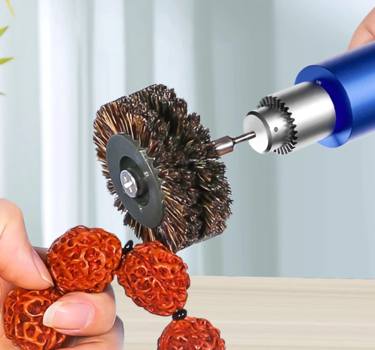 

Electric Wenwan brush walnut primer artifact gap cleaning plate string buckle seam grinding and polishing