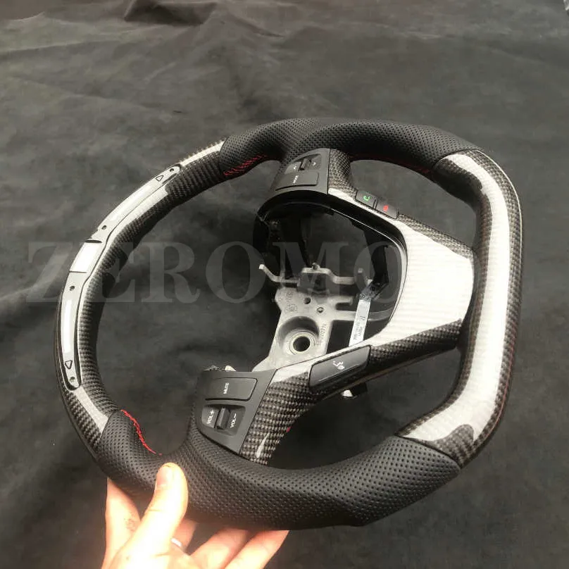 OEM Cuatomized Carbon Fiber Sports Steering Wheel Alcantara compatible for Hyundai Rohens Coupe 2012-2020