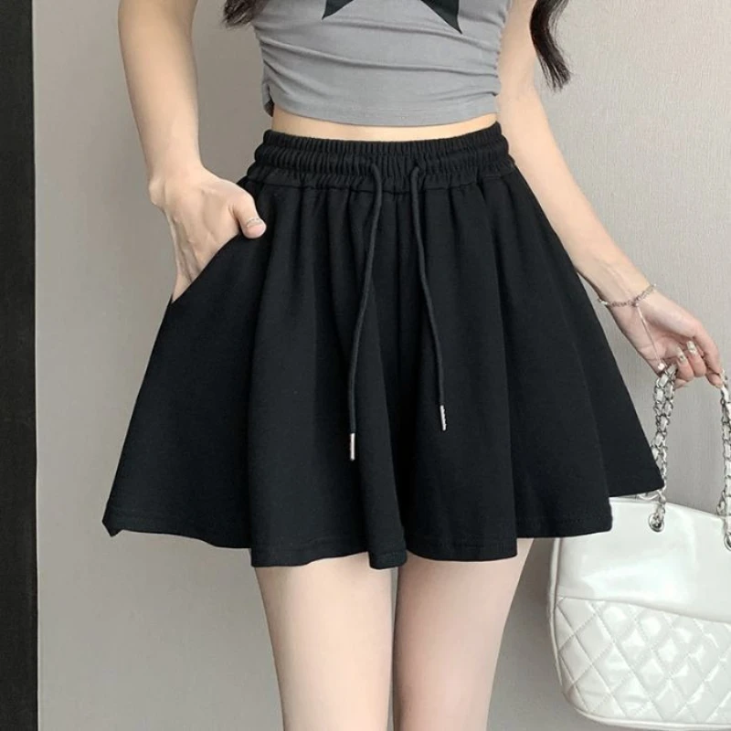 

Ballet Culottes Women's 2025 Summer High Waist Drape Outer Wear Sports Wide-leg Pants Skirt Fashion Casual Shorts Cotton