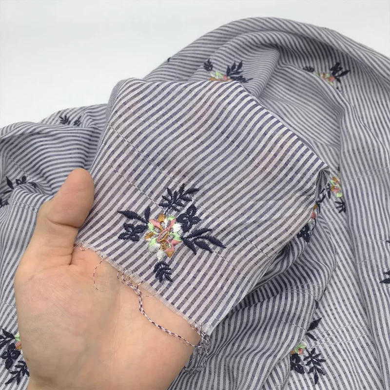 

Cotton Polyester Embroidery Fabric DIY Dresses Pajamas Bed Sheets Curtains Tablecloths Clothing Materials Accessories