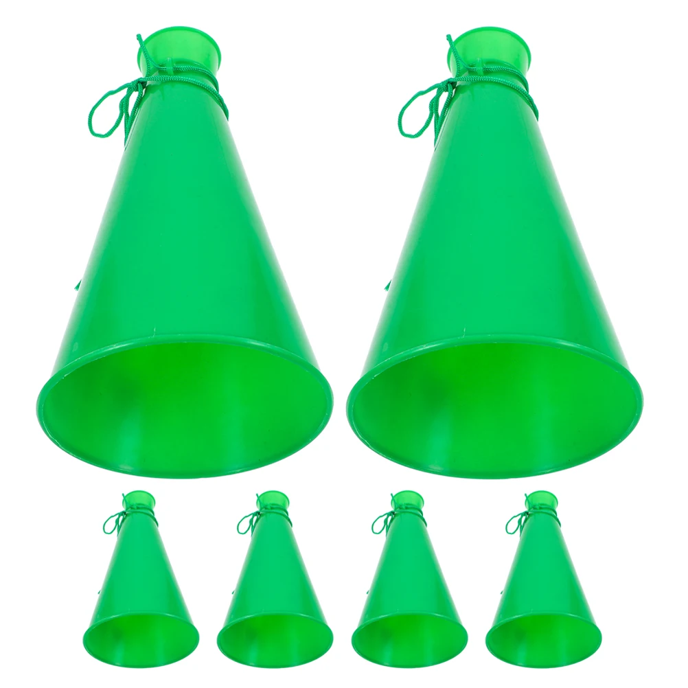 

6pcs Plastic Cheering Horns Lightweight Stylish Megaphone Portable Cheerleading Party Noise Makers For Sports Soccer Football