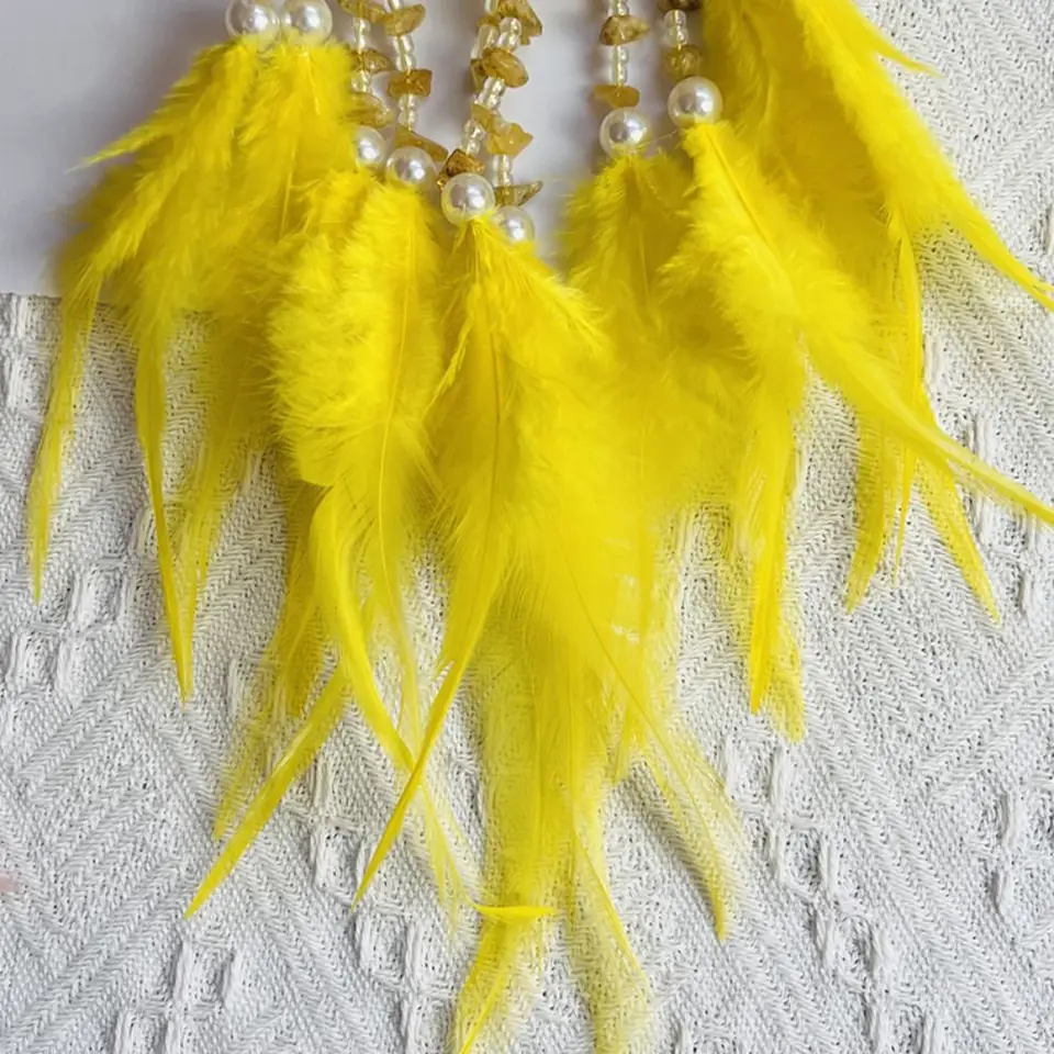 Attrape-Rêves Fait Main Avec Plumes - Pendentif Voiture Et Décoration Chambre Mystique
