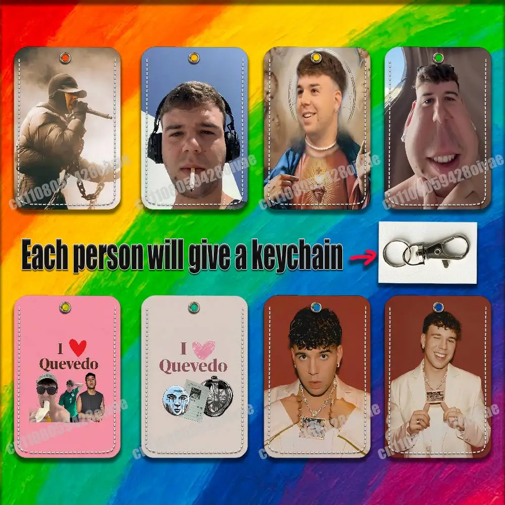 

Q-Quevedo BUENAS NOCHES For ID Clips Credit Bank Bag Bus Meal Card Holder Cover Pocket Decoration Keychain