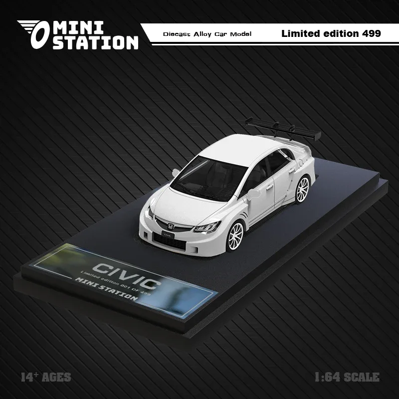 Mini Station 1:64 FD2 White TypeA / TypeB Diecast Model Car