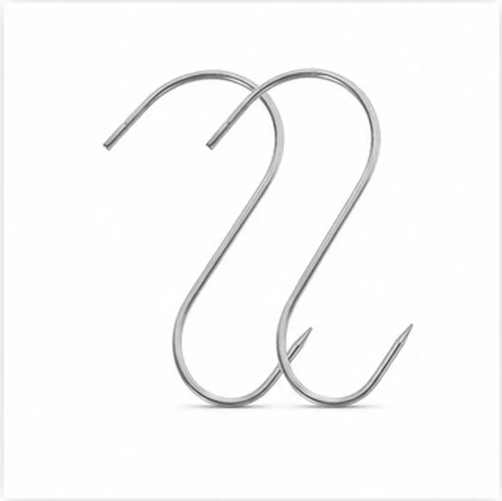 30Pcs Stainless Steel S Hook For For Barbecue Grill Household Kitchen Hooks Meat Hanging Processing Butchering