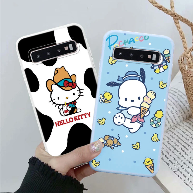 حافظة لهاتف سامسونج جالاكسي S10 S10E S 10 Plus من السيليكون حافظة هاتف لطيفة ومضحكة سانريو كورومي ميلودي كارتون كوكه ناعمة لهاتف جالاكسي S10