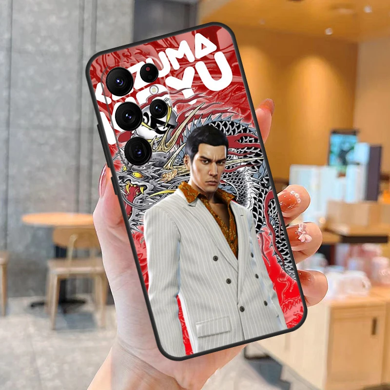 Yakuza 0 لعبة قضية الهاتف لسامسونج غالاكسي S25 S24 S23 S22 S21 S20 الترا S9 S10 زائد S25 FE الغطاء الخلفي