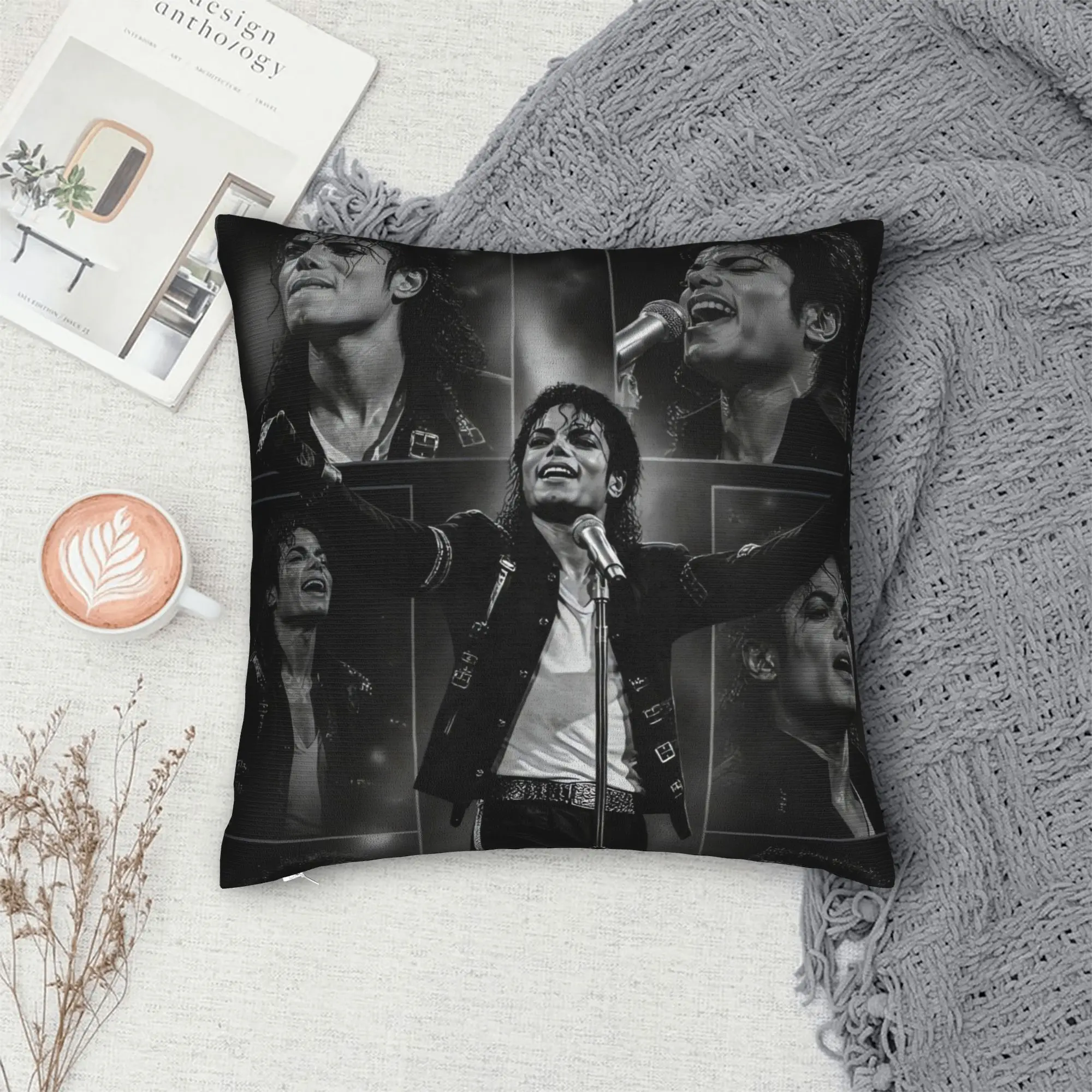 Epic Michael Jackson Multi Photo Collage Pillow Cover  Kawaii Pillow Case For Office Car Home Decor Custom Cushion Cover Gift