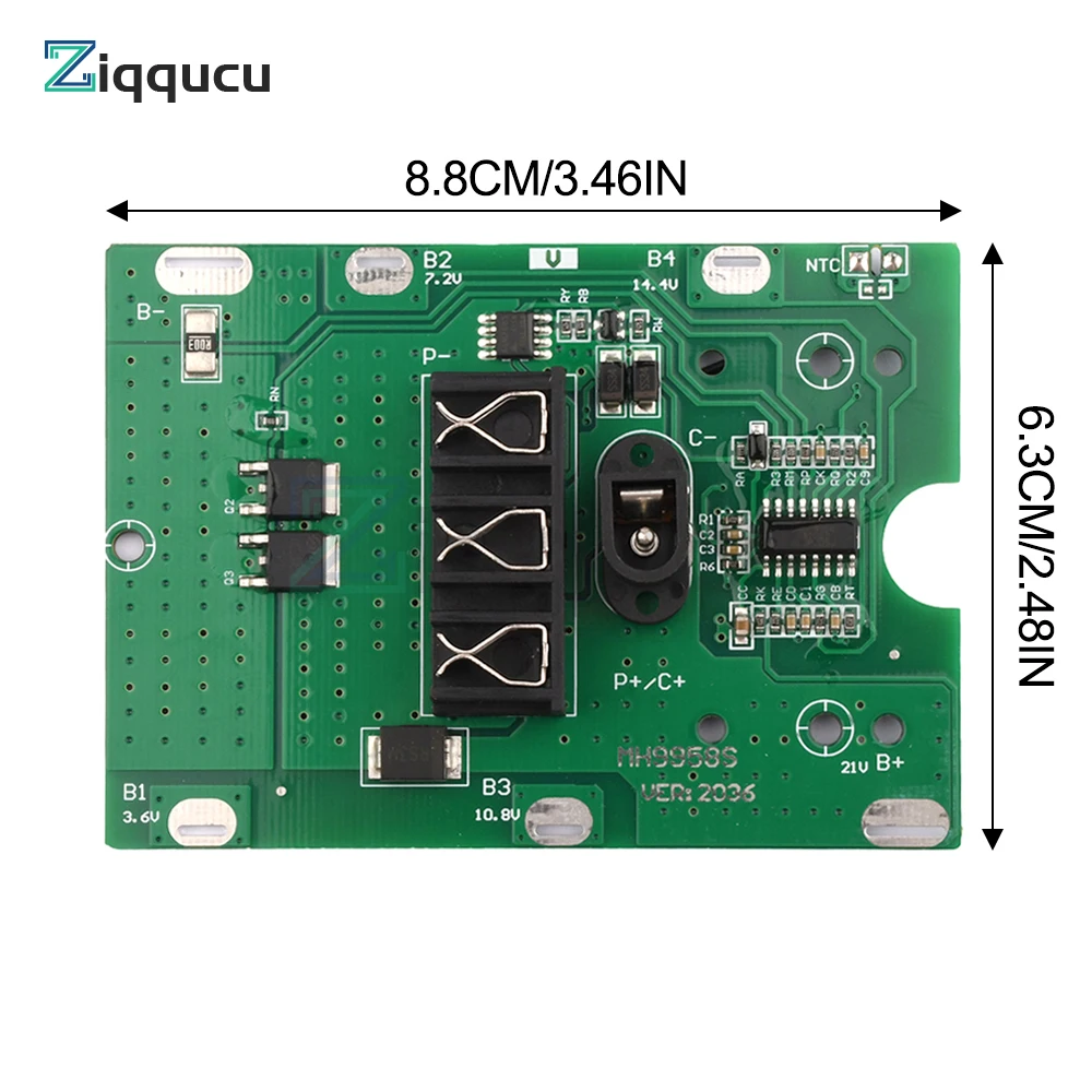 5S 21V 20A Battery Charging Protection Board Lithium Battery Protection Circuit Board BMS Module for Tools Drill Motor