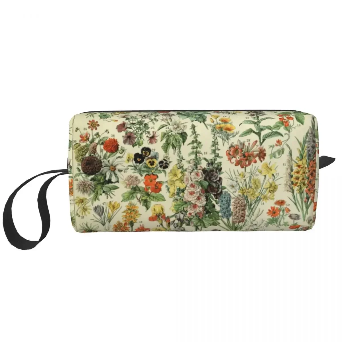 Travel Adolphe Millot Fleurs Toiletry Bag Cute Encyclopedia Classic Book Makeup Cosmetic Women Beauty Storage Dopp Kit Box