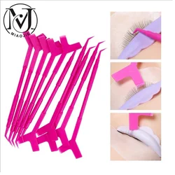 MJ 10Pcs Perm Eyelash Wand Y Brushes Eyelash Lifting Kit Curlers Curl Silicone Pads Eye Lash Extension Tool Lash Clean Comb