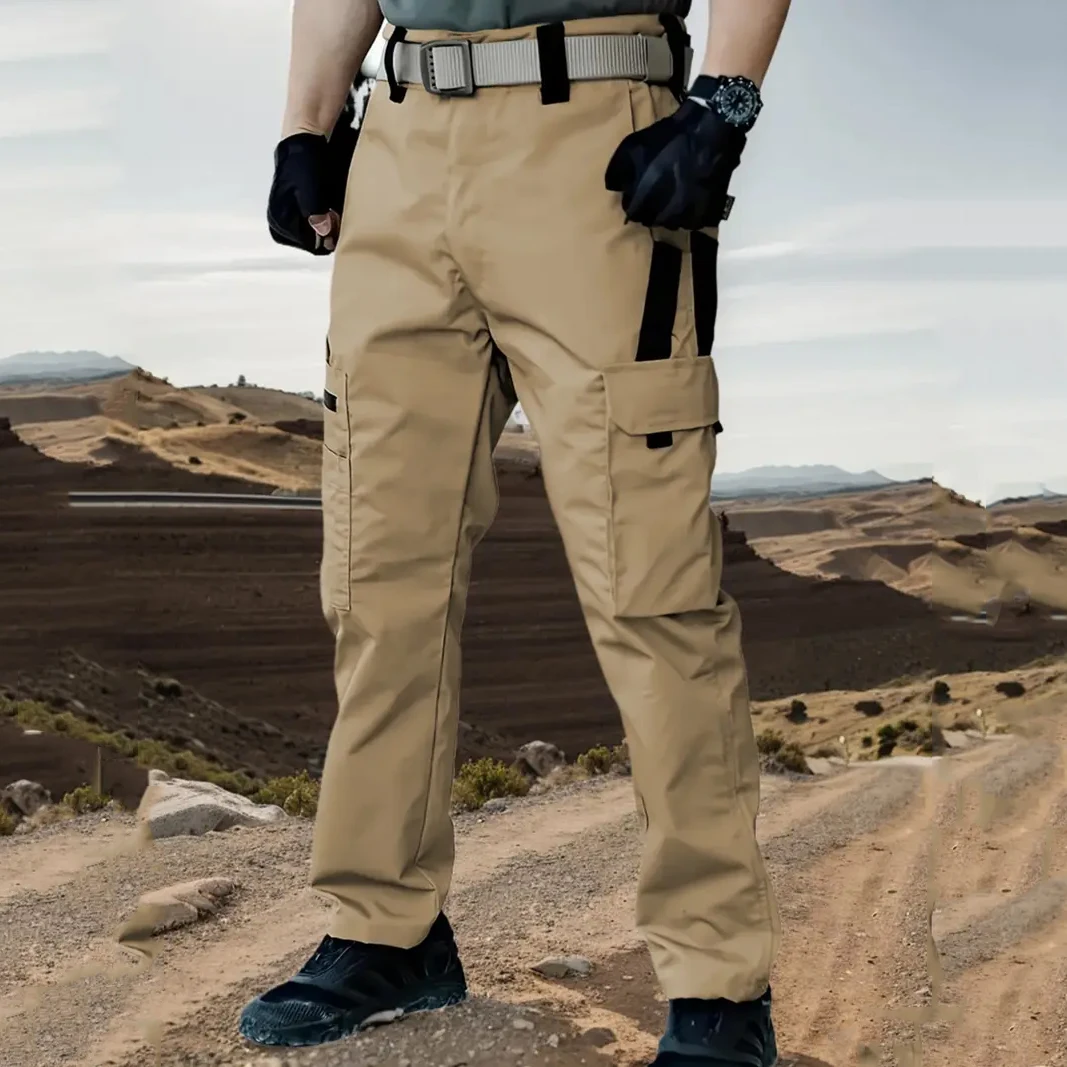 Men\'s Outdoor Work Pants 2-Pcs Tactical Cargo Trousers New Multi-pocket Wear-Resistant Workwear Outdoor Waterproof Hiking Pants
