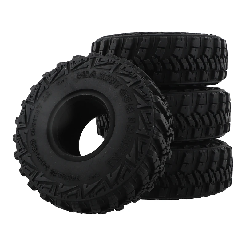 

4Pcs 120X44mm Soft Rubber Tyre 1.9Inch Wheel Rock Terrain Tire For 1/10 RC Crawler Car TRX-4 Axial SCX10 90046-A66M