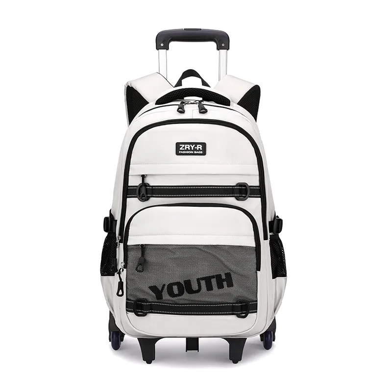 Children School bag with Wheels Students Book Bag For Boy Kids Schoolbag Rolling Wheeled Backpack Travel Trolley Bag childrens