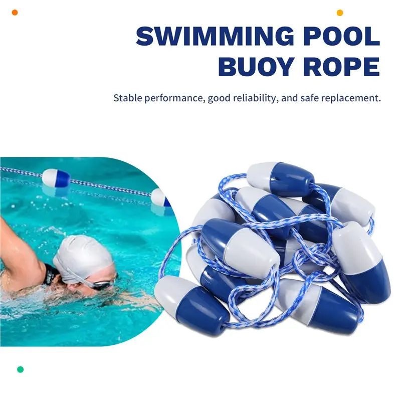 B11A-16 Ft Pool Safety Rope With Floats Pool Rope Floats To Divide Pool For Indoor And Outdoor Swimming Pools