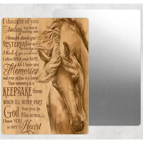Horse I Thought Of You Today Vintage Retro Tin Sign Door Home Wall Decor Metal-Aluminum-tin sign