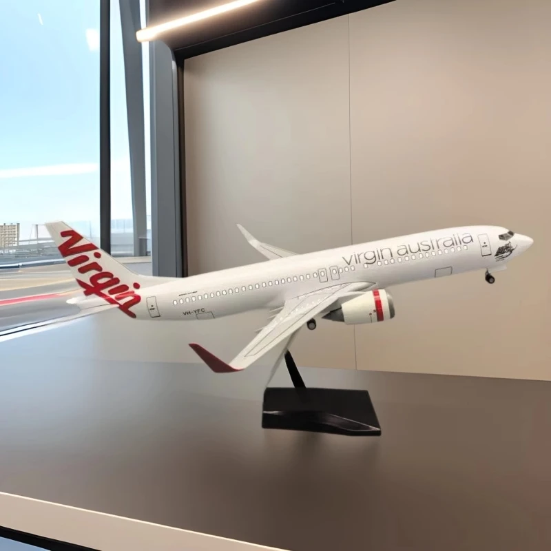 

scale aircraft 47CM Resin B737-800 Virgin Australia passenger model airplane toy Model Collection for Collections and Displays