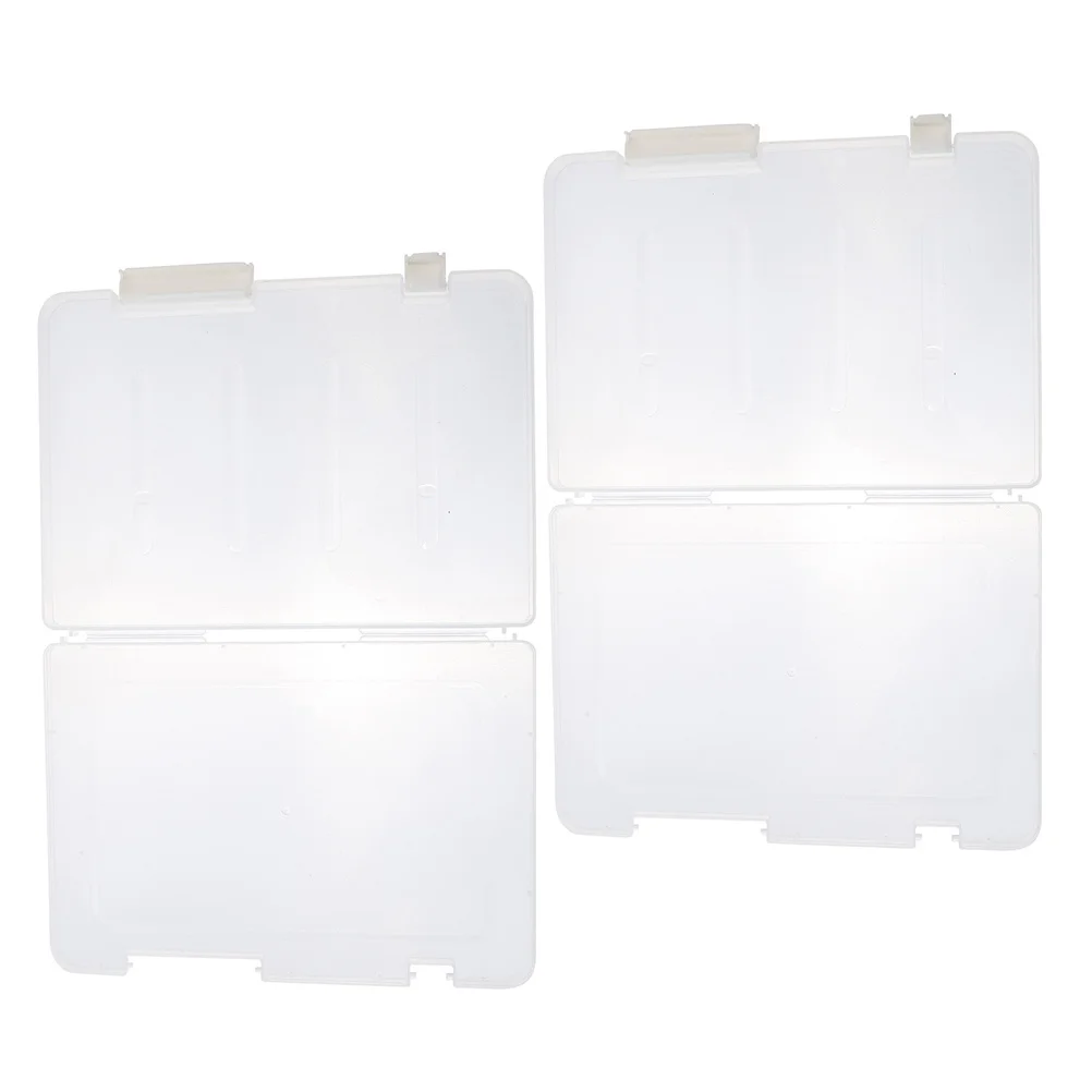 2 قطعة صناديق تخزين الملفات البلاستيكية A5 مع أغطية صندوق منظم المستندات الشفاف لمكتب المنزل والمدرسة استخدام مقاوم للماء متعدد الوظائف