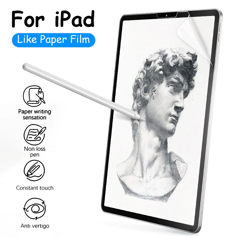 

3pcs Paper Feel Screen Protector Film Matte PET Painting Write For IPad 10th gen Air 5 4 10.9 Pro 11 2022 iPad 7 8 9 10.2 mini 6