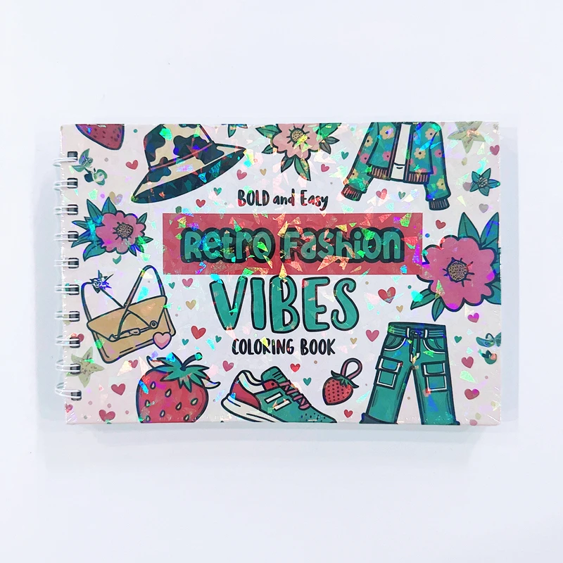 Fashion Vibes Coloring Book Bold and Easy: 50 Simple and Cute Coloring Pages for Adults and Teens