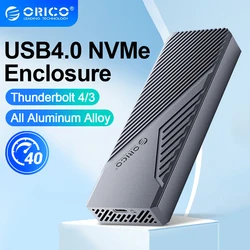 ORICO USB4 40Gbps M.2 NVMe SSD custodia esterna in alluminio Enclosur compatibile con cassa Thunderbolt 4 Type-C M2 SSD con ventola di raffreddamento