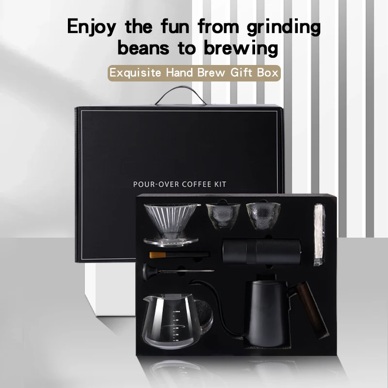 

Кофейный набор, специальный набор для бариста, ручные капельные инструменты, кофемолка для кофейных зерен, аксессуары для бариста, капельница, чайник на гибкой стойке