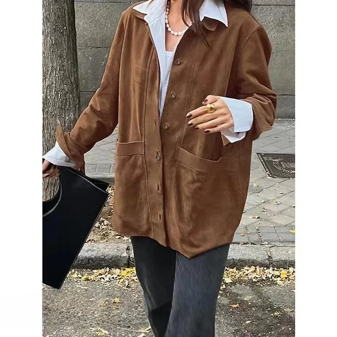 

Faionable Свободный повседневный бархатный осенний новый женский костюм ort Sve Jaet с классическим воротником и одной пуговицей