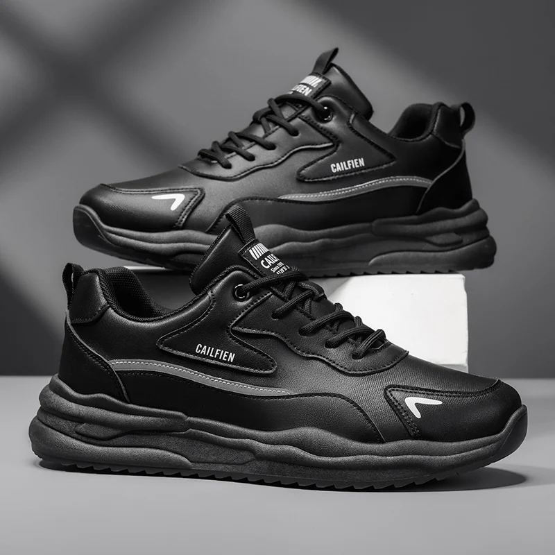 

Mens Running Shoes 2025 Autumn New High-end White Thick Soled Sneakers Breathe Cushioning Outdoor Street Casual Sneakers for Men