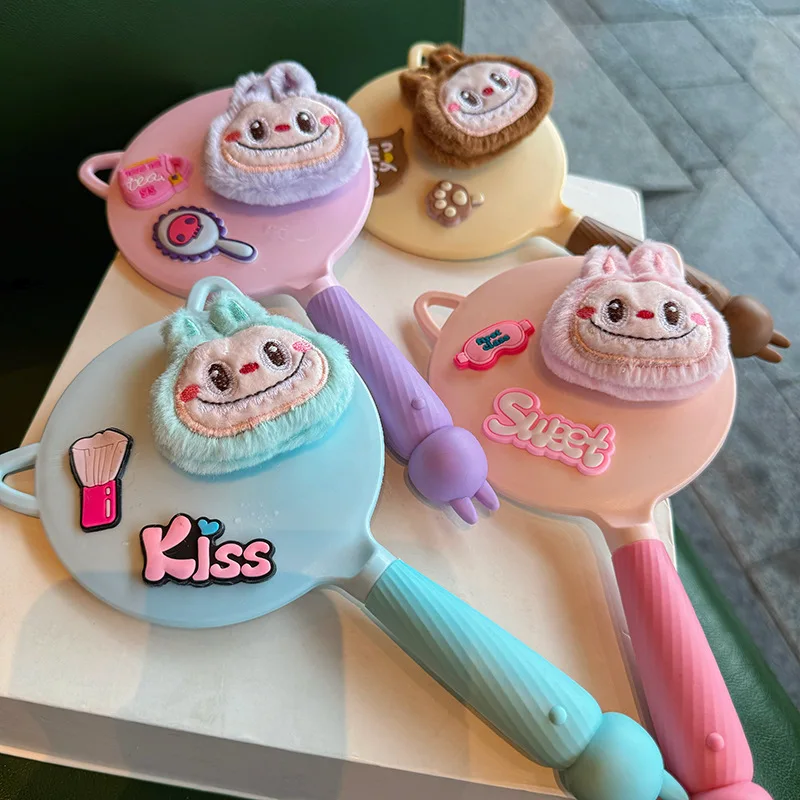 

New Labubu Fashionable Handheld Love Makeup Mirror Cartoon Bunny Cute Korean Soft Girl Makeup Mirror Makeup Mirror Makeup Mirror