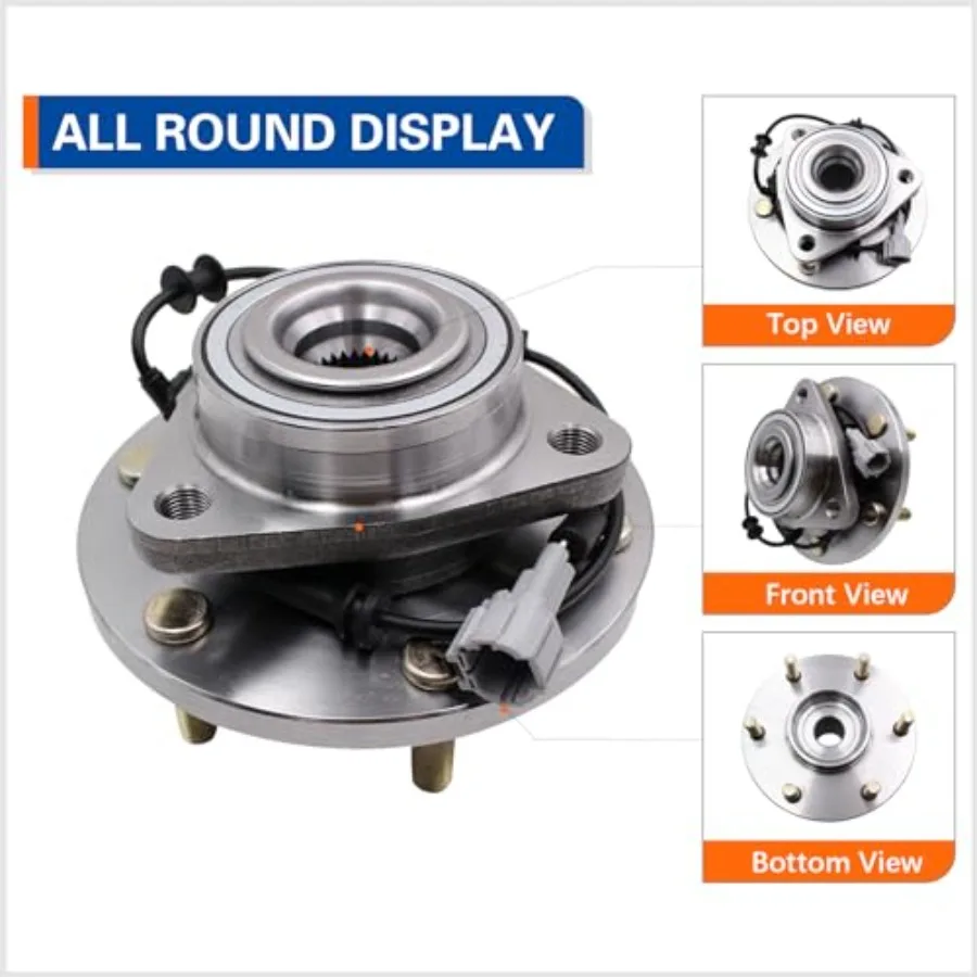 515066 Set of 2 Front Wheel Hub Bearing Assembly Compatible with 2004-2007 Infiniti QX56, 2005-2007 Nissan Armada, 2004 Nissan