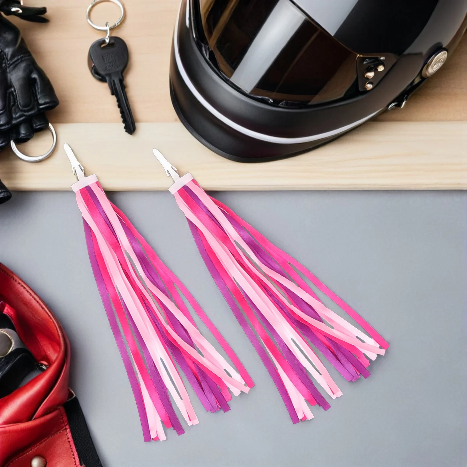 

24Pcs Handlebar Streamers for Scooter Shiny Kids Bike Tassels Colorful Ribbon Decor Easy Install Cycling Accessories for Girls