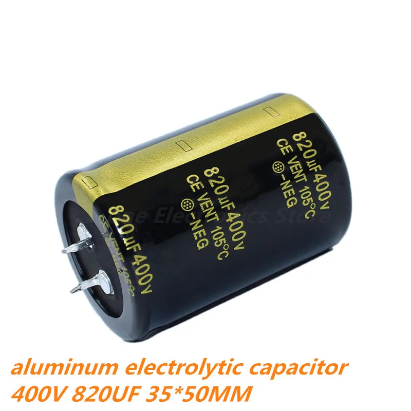 Imagem -02 - Capacitores Eletrolíticos de 25 Peças 400v 820uf 35x50 mm Capacitor de Alta Qualidade 400v820uf 35x50 mm