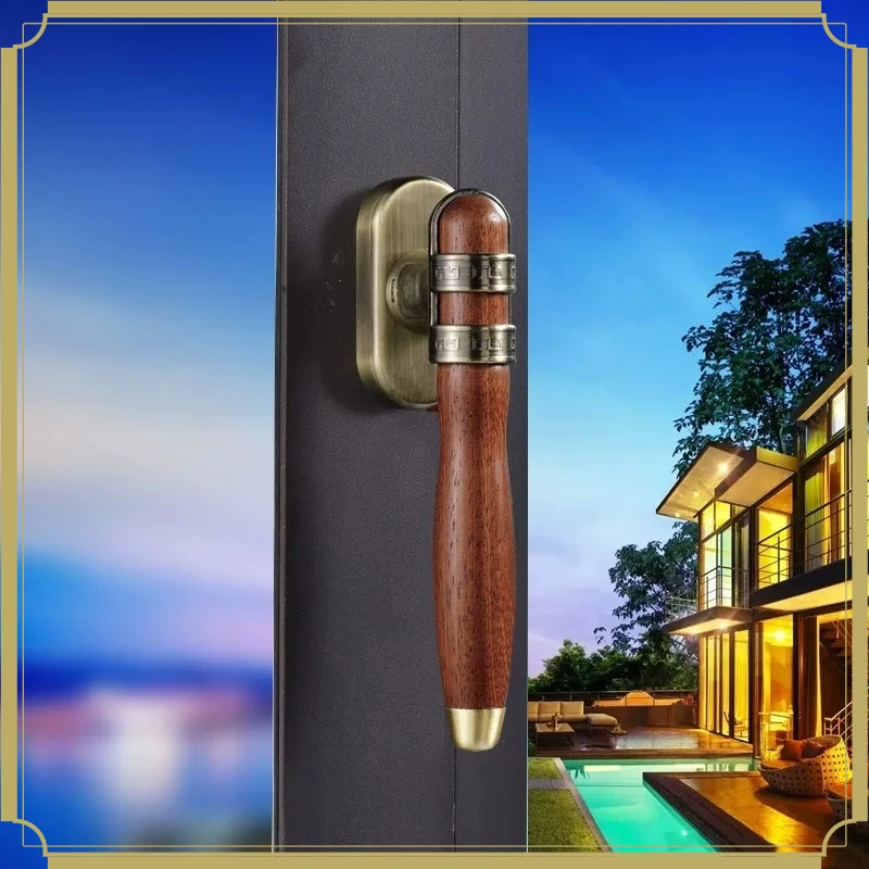 Solid Wood Handles Wooden Handles Door and Window Hardware Accessories Light Luxury Solid Wood Window Handles