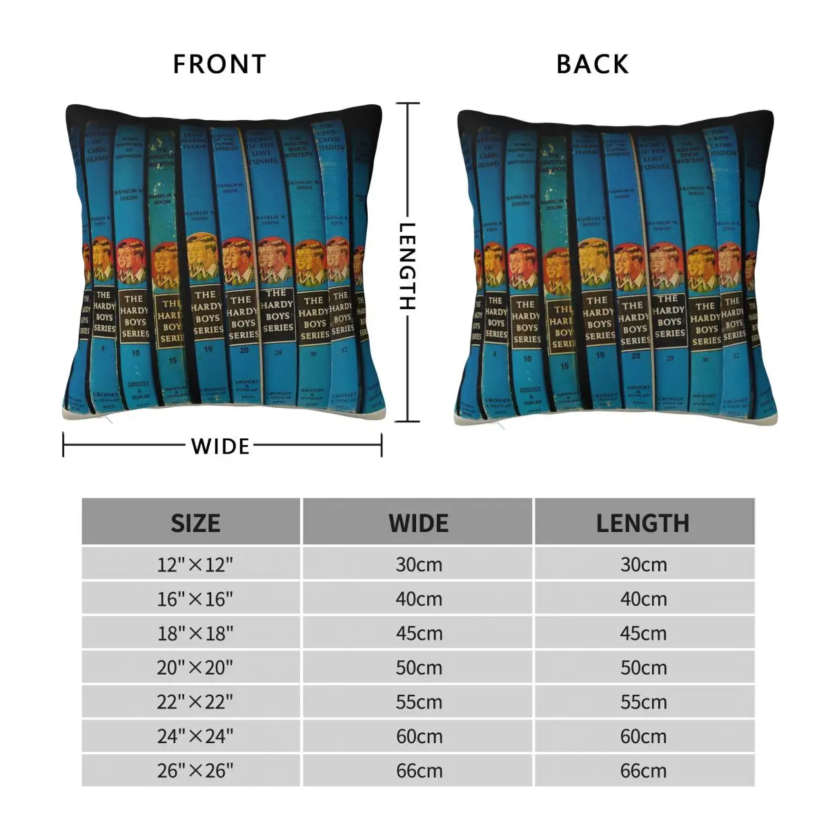 Hardy Boys Fiction Book Square Pillowcase Polyester Linen Velvet Creative Zip Decor Throw Pillow Case Sofa Cushion Cover