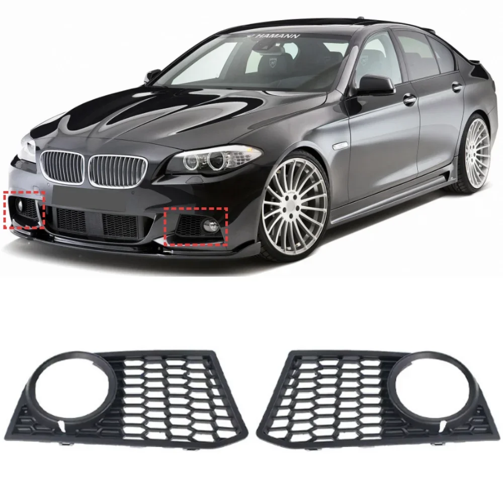 Front bumper grille fog lamp cover 51117906197 51117906198 For BMW 5 Series F10 F11 M Sport Edition 2011-2017