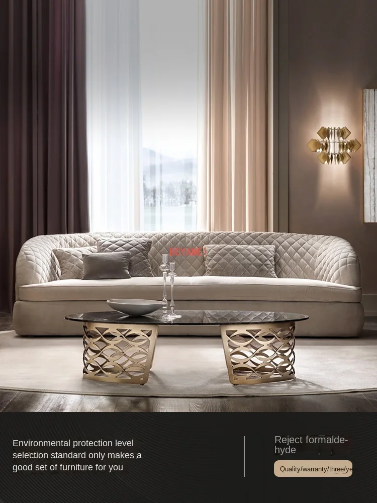 Italian luxury sofa living room combination fabric sofa simple post-modern American Hong Kong-style custom single-triple sofa