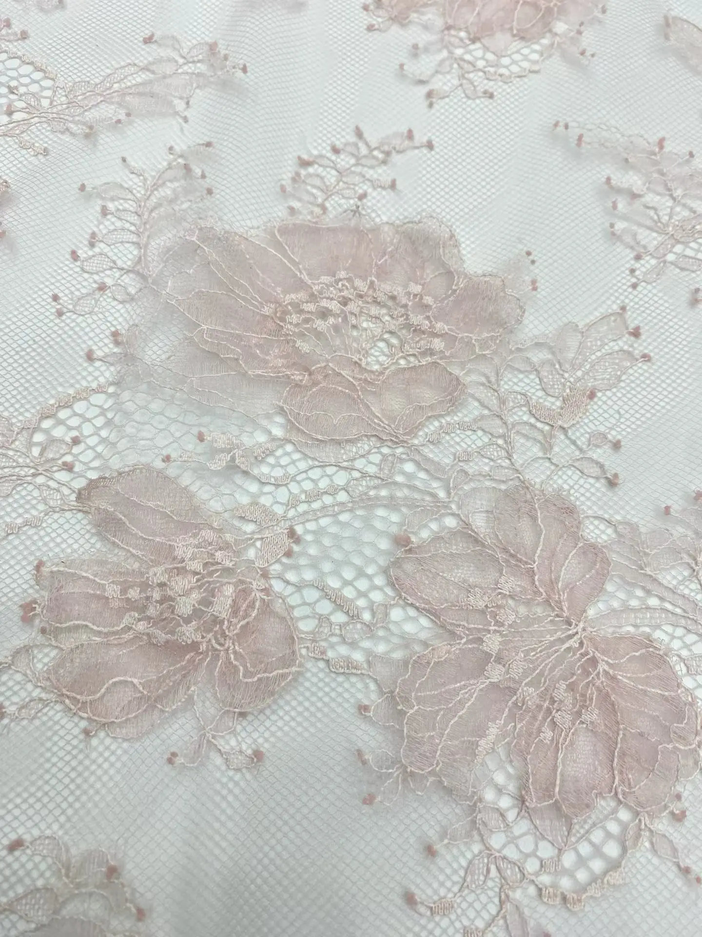 Polyester Material Lace Trim Ribbon Soft Skin Friendly High-End Quality Eyelash Lace Fabric Floral Pattern Sequins Detail