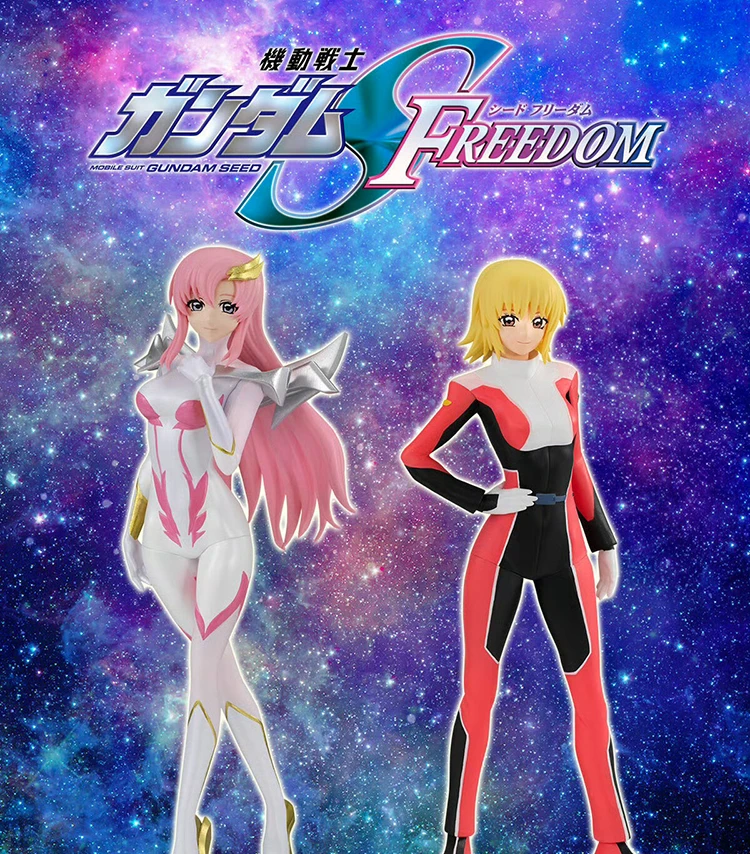 ของเล่นสะสม โมเดลฟิกเกอร์อนิเมะ บันได กาชาปอง ของแท้จาก BANDAI รุ่น Mobile Suit Gundam SEED Lacus Clyne Cagall  วัสดุ PVC  มีสินค้าในสต็อก