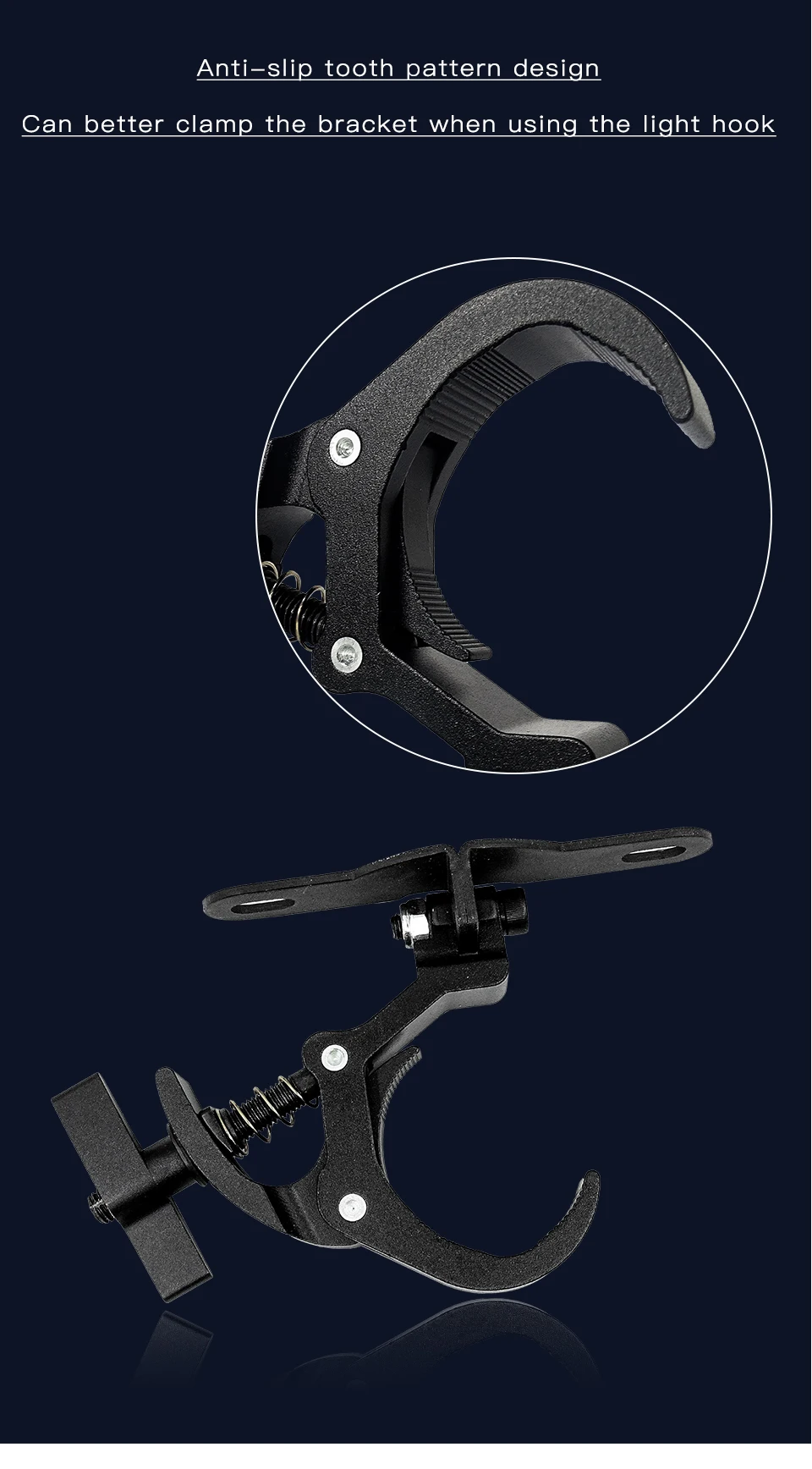 A Pair of Aluminum Light Hooks Safety Load 50KG LED Moving Head Light Hook Stage Light Truss Spring Hook Light Hook